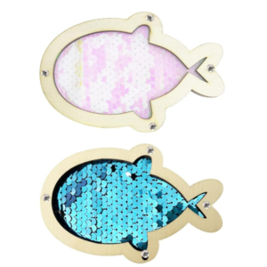 2 Stücke Fischförmiger Holzchips, Kinderspielzeug